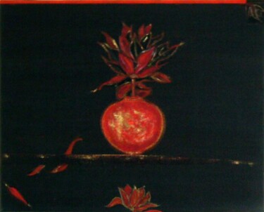 Peinture intitulée "Fleur d'ailleurs" par Gracianne Vallet, Œuvre d'art originale, Huile