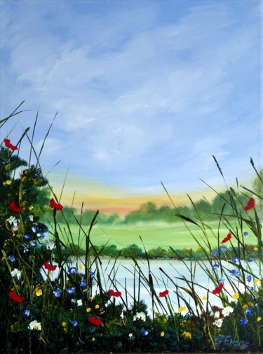 Pittura intitolato "Summer morning" da Graham Evans, Opera d'arte originale, Acrilico
