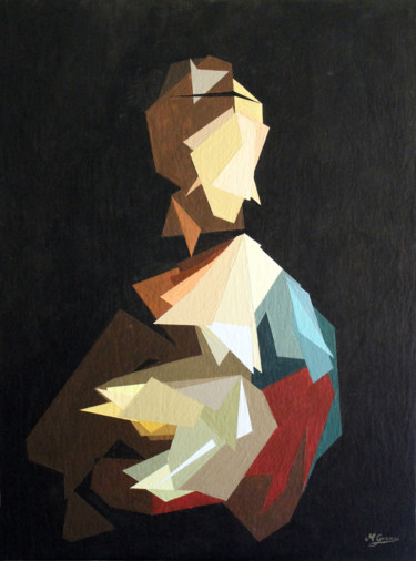 Картина под названием "LA DAMA DEL ARMIÑO" - Manuel Granai, Подлинное произведение искусства, Масло