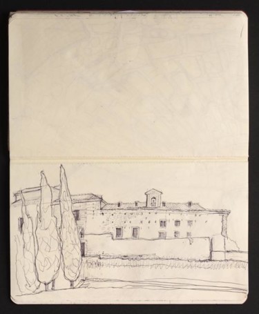 Disegno intitolato "cuaderno / chinchón…" da Antonio Graziano, Opera d'arte originale