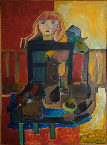 Pintura titulada "Dziewczynka" por Grażyna Sokulska, Obra de arte original, Oleo
