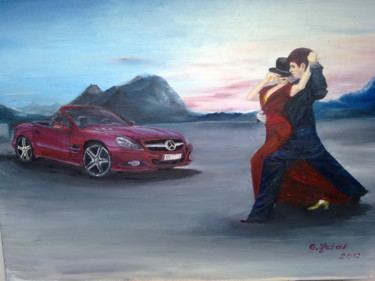Schilderij getiteld "tango" door Grazyna Jezak, Origineel Kunstwerk