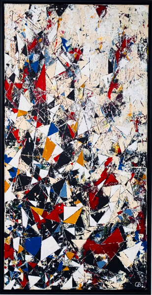 Картина под названием "Untitled (Fracture…" - Greg Bryce, Подлинное произведение искусства, Акрил Установлен на Деревянная р…