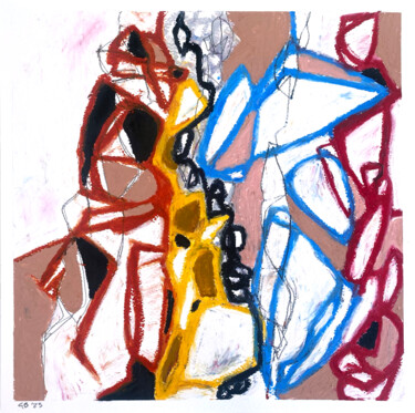 Zeichnungen mit dem Titel "Untitled March 2023" von Greg Bryce, Original-Kunstwerk, Pastell