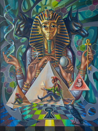 Malarstwo zatytułowany „Piramids” autorstwa Greg Known, Oryginalna praca, Olej
