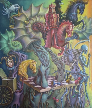 Картина под названием "Apocalypse. Four ho…" - Greg Known, Подлинное произведение искусства, Масло