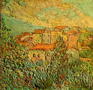 Schilderij getiteld "Paysage  de Provence" door Grégoire Koboyan (Cricorps), Origineel Kunstwerk, Olie