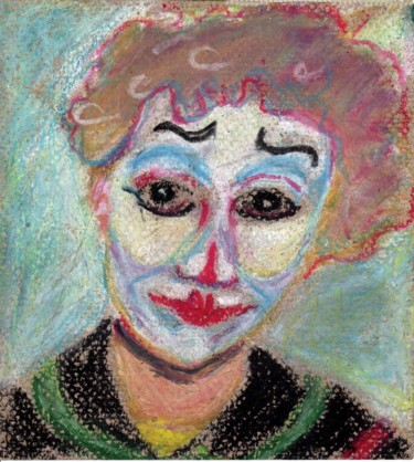 Disegno intitolato "Mon clown" da Grégoire Koboyan (Cricorps), Opera d'arte originale, Pastello