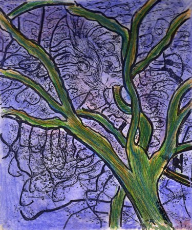 Drawing titled "arbre-et-ses-branch…" by Grégoire Koboyan (Cricorps), Original Artwork, Conté
