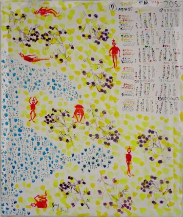 "2055- B Acacia poly…" başlıklı Tablo Grégoire Koutsandréou tarafından, Orijinal sanat, Akrilik Ahşap Sedye çerçevesi üzerin…
