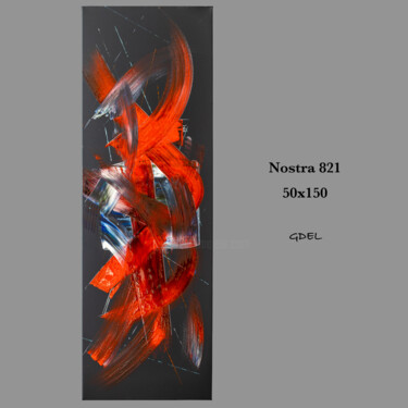Painting titled "Nostra821" by Gregory Delnatte, Original Artwork, Acrylic Mounted on Wood Stretcher frame