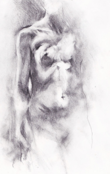 Dessin intitulée "buste 2" par Grégory Geng, Œuvre d'art originale, Crayon