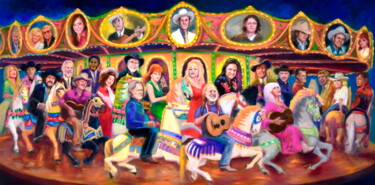 Pintura intitulada "Country Music Hit P…" por Gregory L Wilhelmi, Obras de arte originais, Óleo Montado em Armação em madeira