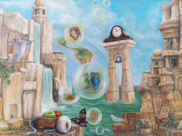 Malerei mit dem Titel "Gregory Pyra Piro s…" von Gregory Pyra Piro, Original-Kunstwerk, Öl Auf Keilrahmen aus Holz montiert