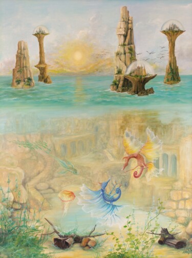 Ζωγραφική με τίτλο "Gregory Piro Piro p…" από Gregory Pyra Piro, Αυθεντικά έργα τέχνης, Λάδι Τοποθετήθηκε στο Ξύλινο φορείο…