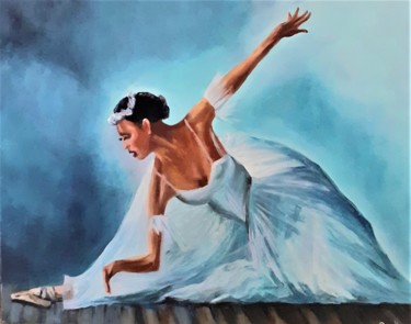 Pintura titulada "La danseuse" por Christian Grévellec, Obra de arte original, Oleo