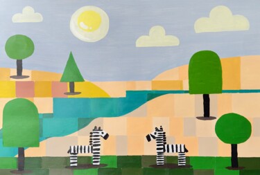 Pintura titulada "Sunny morning in th…" por Grigoriy Kiryanov (Mr. Greg), Obra de arte original, Acrílico
