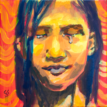 Картина под названием "Feel Your Feelings" - Grigosashe, Подлинное произведение искусства, Акрил Установлен на Деревянная ра…
