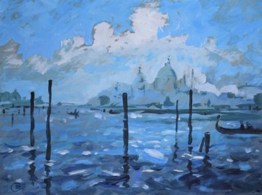 Malarstwo zatytułowany „Venice” autorstwa Grigorii Zulkarniaev, Oryginalna praca, Akryl