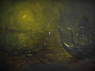 Painting titled "Magical night" by Grigorii Zulkarniaev, Original Artwork, Oil