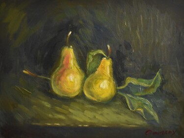 Painting titled "Still life with two…" by Grigorii Zulkarniaev, Original Artwork, Oil