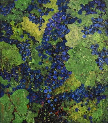 Картина под названием "grape harvest" - Grigorii Zulkarniaev, Подлинное произведение искусства, Акрил