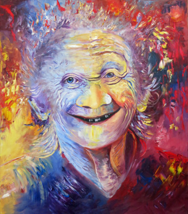 Painting titled "Das Lachen der Welt…" by Wolfgang Gross-Freytag, Original Artwork, Oil