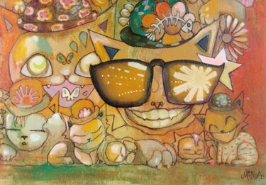 Pintura intitulada "Summer Break" por Grotsk, Obras de arte originais, Acrílico