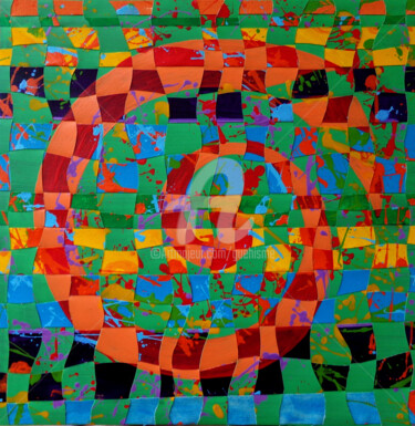 Peinture intitulée "Q" par Thierry Guého, Œuvre d'art originale, Acrylique