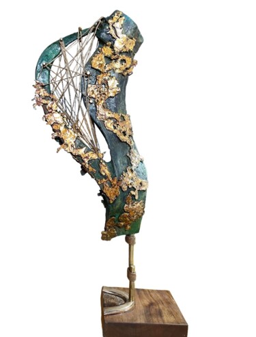 Скульптура под названием "THE SOUND OF MUSIC" - Guglielmo Ferraiola, Подлинное произведение искусства, Дерево