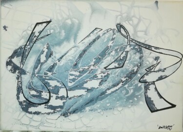 Pintura titulada "rupture gelé" por Guillaume Bruno (Tuss Bee), Obra de arte original, Acrílico