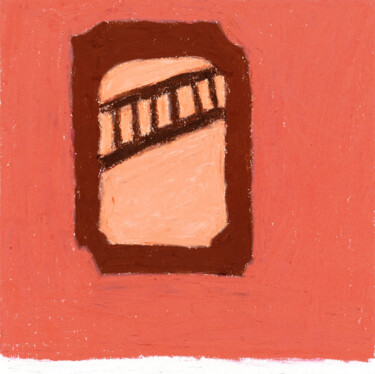 Dibujo titulada "Miroir" por Guillaume Chocu (YAUME-C), Obra de arte original, Pastel Montado en Panel de madera