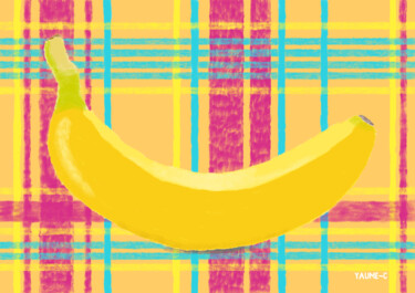 Arte digital titulada "Banane, exemplaire…" por Guillaume Chocu (YAUME-C), Obra de arte original, Pintura Digital Montado en…