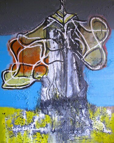Pintura titulada "L'arbre-vie" por Guillaume Defins, Obra de arte original, Acrílico Montado en Bastidor de camilla de madera