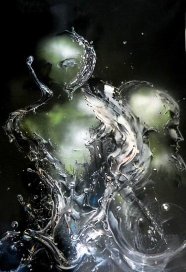 Pittura intitolato "Alien" da Guillaume Vincent, Opera d'arte originale, Spray