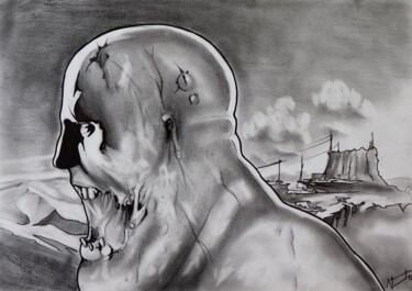 Disegno intitolato "Zombi" da Guillaume Vincent, Opera d'arte originale, Matita