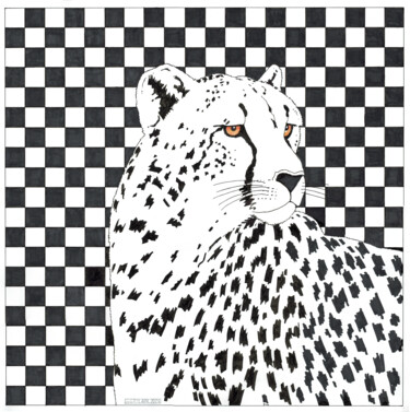 图画 标题为“Gepard” 由Gunter Franke, 原创艺术品, 标记