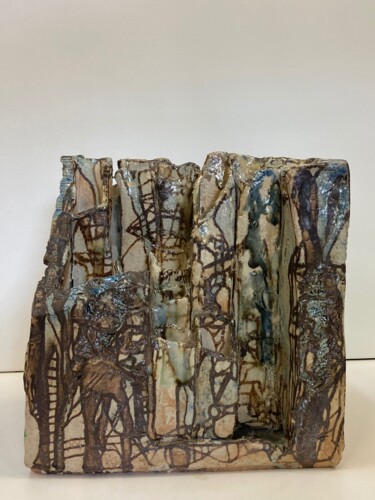 Escultura titulada "gebrochene Säulen 1" por Günther Mika, Obra de arte original, Cerámica