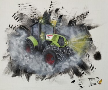 "CLAAS 810" başlıklı Tablo Gurvanart tarafından, Orijinal sanat, Akrilik Ahşap Sedye çerçevesi üzerine monte edilmiş