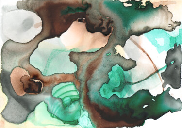 Painting titled "Coral Reef 2 (Arrec…" by Gustavo Adolfo Díaz Sánchez (El Gus), Original Artwork, Watercolor