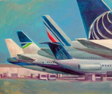 Painting titled "Aeroporto 2" by Gustavo Aresu, Original Artwork
