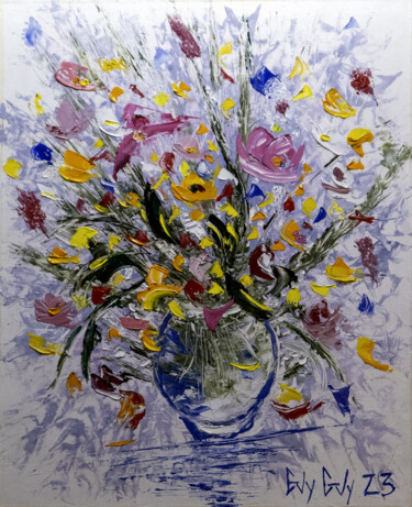 Peinture intitulée "Le Bouquets Lamarlo…" par Guy Fitoussi, Œuvre d'art originale, Huile