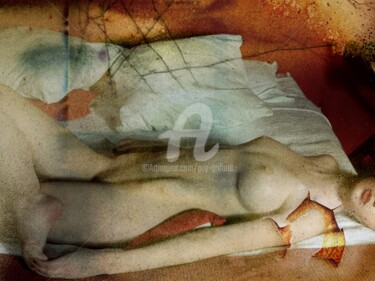 Digital Arts titled "Nu Féminin sur le l…" by Guy Griffoul, Original Artwork, Digital Photography