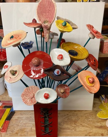 Design intitulée "Bouquet" par Guy Callut, Œuvre d'art originale, Art de la table