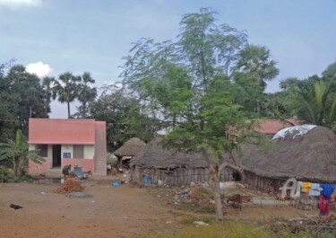 Fotografía titulada "village indien entr…" por Guylaine Bisson (GuyL'ART), Obra de arte original, Fotografía digital