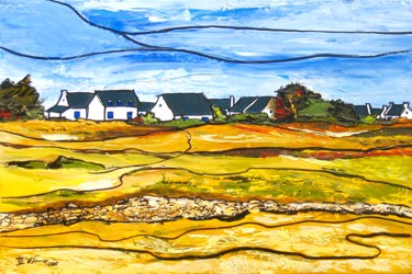 Pintura titulada "Lande de Kerné" por Guy Terrier, Obra de arte original, Acrílico