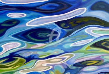 Pintura titulada "Reflet sur l’eau, L…" por Gwendoline Pieters, Obra de arte original, Oleo Montado en Bastidor de camilla d…