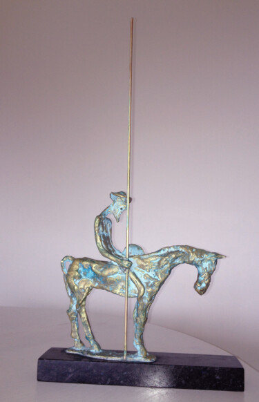 Skulptur mit dem Titel "Don Quichotte 3" von Gyunay Aliev, Original-Kunstwerk, Bronze