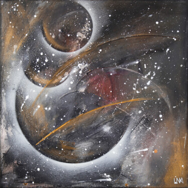 Peinture intitulée "Saturne" par Helena Monniello, Œuvre d'art originale, Acrylique Monté sur Châssis en bois