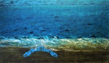 Pintura titulada "L'Homard Bleu et la…" por Habib Hasnaoui, Obra de arte original, Acrílico